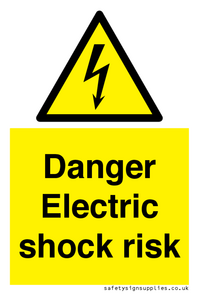 Danger Electric shock risk